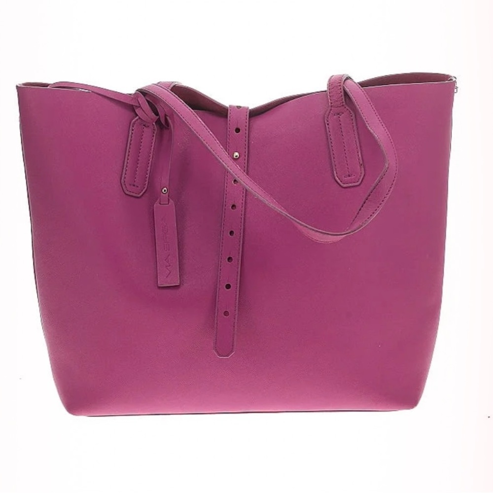 Via Spiga Pink and Purple Tote Bag with Studded Embellishments